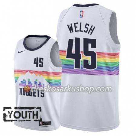 Dječji NBA Dres Denver Nuggets Thomas Welsh 45 Nike 2018-19 City Edition Bijela Swingman